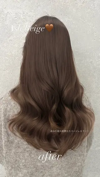 ロング カラー 🤍韓国ヘア特化 🤍力丸🤍のヘアスタイル