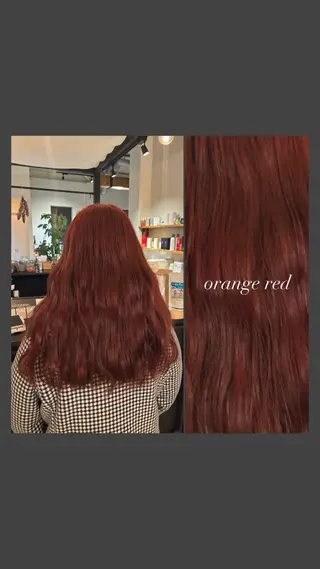 ロング カラー 艶カラー／髪質改善ス トレート／羽菜のヘアスタイル