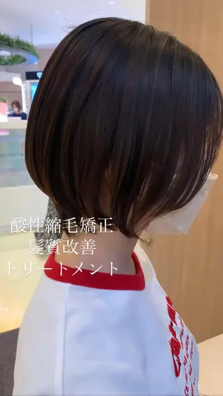 ショート 似合わせカラー/艶 髪質改善/ヨシザキのヘアスタイル