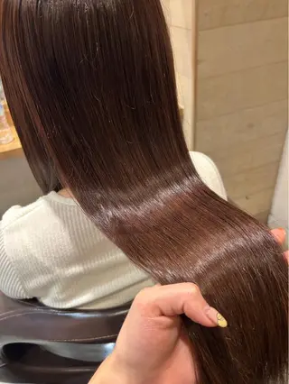 セミロング カラー ✨縮毛矯正✖︎顔周り レイヤー✨ナカムラのヘアスタイル