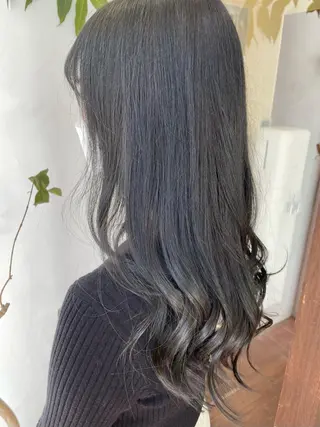 ロング カラー パーソナルカラー診断 できます 木曽 主博のヘアスタイル