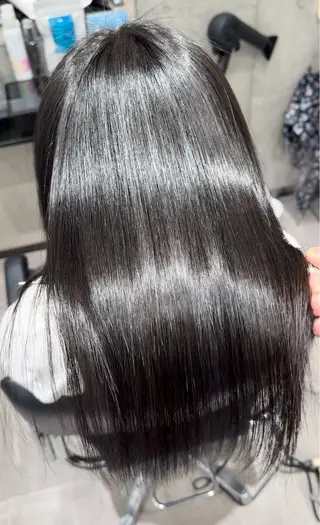 セミロング ドライ カット✂️髪質改善のヘアスタイル