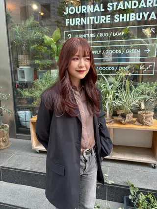 ロング カラー レイヤーカット 🪩yurikaのヘアスタイル