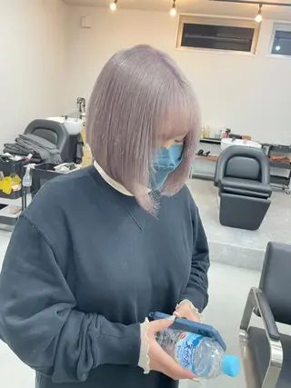 ミディアム カラー パーマ ヘアアレンジ アイブロウ ネイル マツエク・マツパ カラー特化サロン大阪 ルービック江坂/新城のヘアスタイル