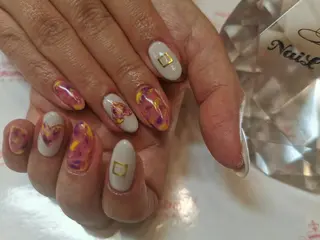 ネイル ネイルリボン 受付スタッフのネイルデザイン