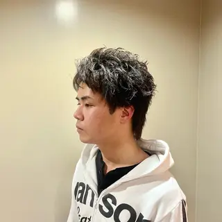 ショート 颯/ピンパーマ/ウル フ/カットモデル募集のヘアスタイル