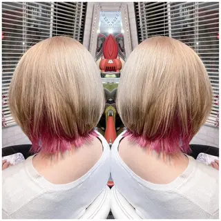 ショート カラー ヘアアレンジ Kimura Shinyaのヘアスタイル