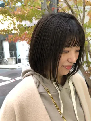 ミディアム パーマ 🟩くすみカラー/ボ ブ/ショート/大司のヘアスタイル