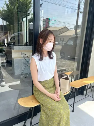 ミディアム カラー 一ノ瀬 暁のヘアスタイル