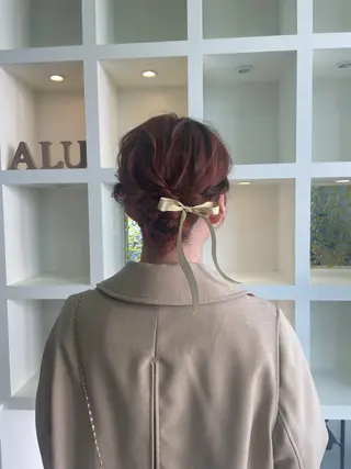 ミディアム ヘアアレンジ マキノ キョウカのヘアスタイル