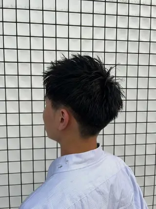 ショート カラー メンズ パーマ ✨メンズカット海老名 No.1/上田琉翔✨のヘアスタイル