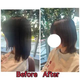 ミディアム 平 真亜里のヘアスタイル