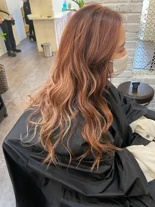 ロング カラー レイヤー/ウルフ ハイトーンhiroのヘアスタイル
