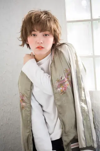 ショート カラー パーマ みうら ミウラのヘアスタイル