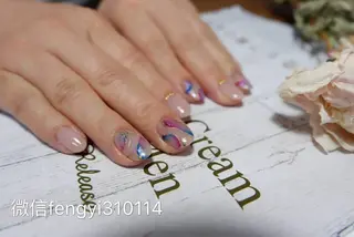 ミディアム めぐみのネイルサロン スタッフ練習のネイルデザイン