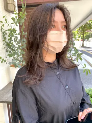 セミロング カラー Pia ツボイ ケイタのヘアスタイル