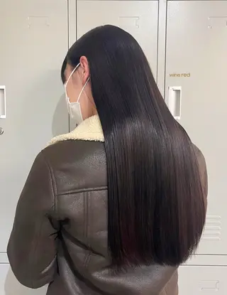 カラー 🎀韓国レイヤー/ 🫧暖色/暗髪カラーのヘアスタイル