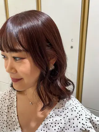 ミディアム カラー バレイヤージュ/ヘア アレンジ/shionのヘアスタイル