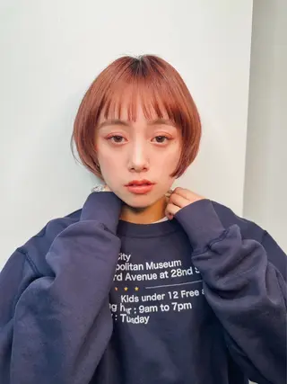 ショート カラー ショート ボブ メンズ パーマのヘアスタイル