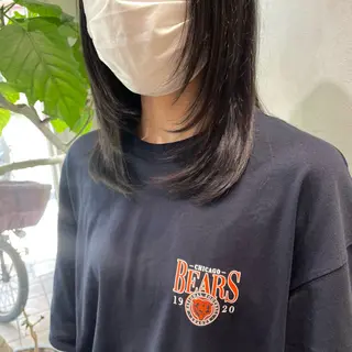 ミディアム レイヤーカット 🌿 濱野玲奈のヘアスタイル