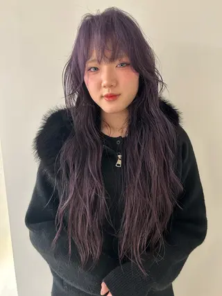 ロング カラー ケアパーマ/ケアブリ ーチdaisukeのヘアスタイル