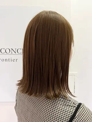 ミディアム 骨格/顔型/伏見/ 佐藤 里菜のヘアスタイル
