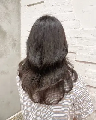 ロング カラー ヘアアレンジ 【ピンク/韓国ヘア/ ヘアセット】亜海のヘアスタイル