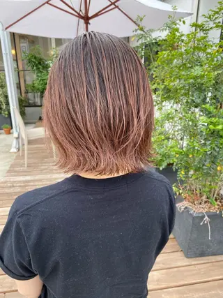 ミディアム カラー 鍵谷 公宏のヘアスタイル