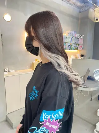 ロング カラー 前橋 姫奈のヘアスタイル