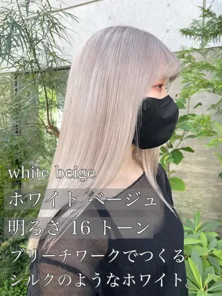 セミロング カラー 顔周りカット 【オノザワリョウ】のヘアスタイル