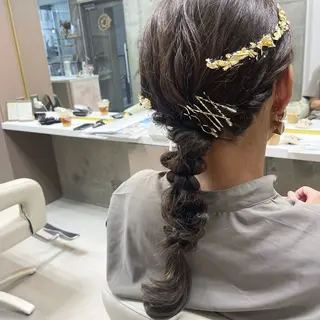 セミロング ヘアアレンジ 坂本 沙也加のヘアスタイル