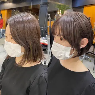 ショート カラー 透明感カラー🌿 グレージュ🐺陽介のヘアスタイル