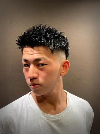 ショート パーマ メンズ 店長💈山田竜太 BARBERのヘアスタイル