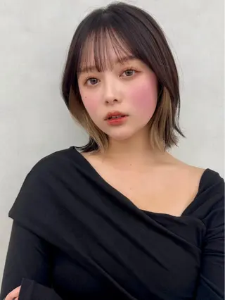 ミディアム 🇰🇷韓国レイヤー ケアカラー／田川佑紀のヘアスタイル