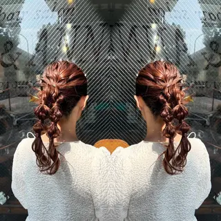 ヘアアレンジ 💎ハイトーン/艶 カラー モエカ💎のヘアスタイル