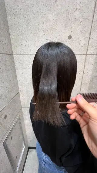 ミディアム 韓国パーマ 美容師 和田爽良のヘアスタイル