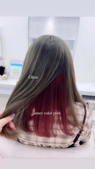 ロング カラー しみず さきのヘアスタイル