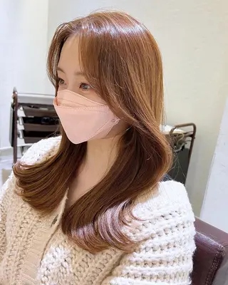 セミロング カラー 韓国ヘア×髪質改善 /yoshikaのヘアスタイル