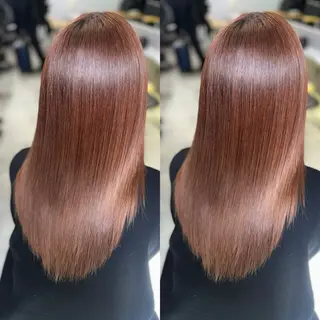 セミロング 髪質改善🩵縮毛矯正 代々木/木下のヘアスタイル