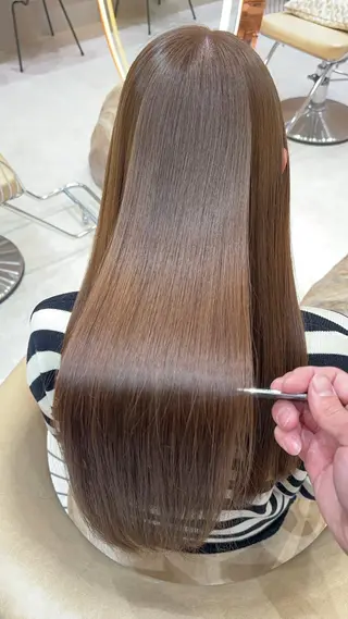 ロング カラー パーマ レイヤー❣️縮毛矯 川村利幸のヘアスタイル