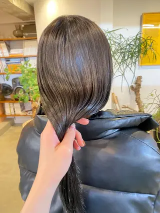 ロング カラー 竹内 柚子のヘアスタイル