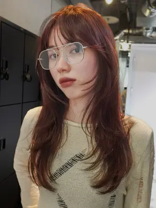 セミロング ハイトーン/レイヤー 池袋/yumeのヘアスタイル