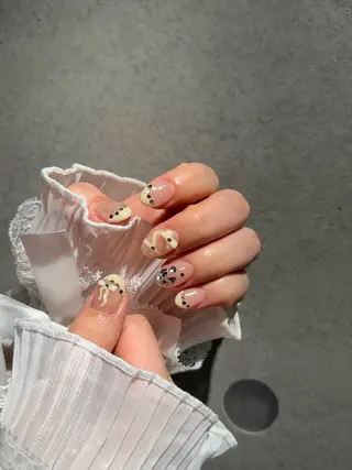 ネイル I-nailロング /ワンホン/キラキラのネイルデザイン