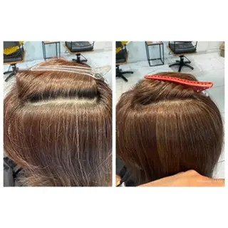 セミロング ボブ×レイヤーカット 艶髪🇰🇷中山蓮のヘアスタイル