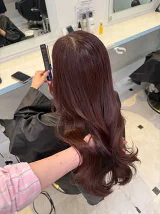 カラー 🇰🇷韓流暖色ヘア 🍒saaya🍒のヘアスタイル