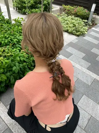 ロング カラー ヘアアレンジ 梅田/透明感カラー/ 顔周り/Noe🩰のヘアスタイル