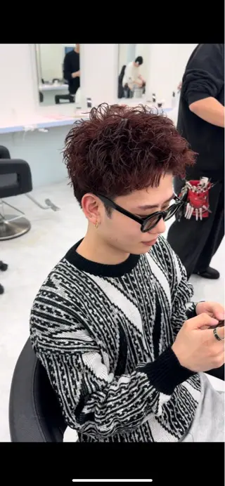 カラー メンズ 長岡 憲進のヘアスタイル