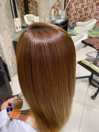 セミロング パーマ 星野 聖也のヘアスタイル