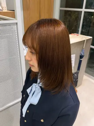 セミロング 辻岡 悠稀のヘアスタイル