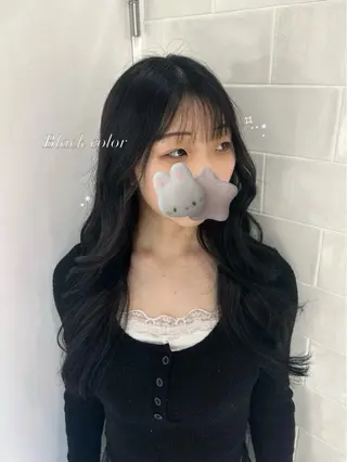ロング カラー kana°ʚ🎀ɞ° 韓国風透明感カラーのヘアスタイル